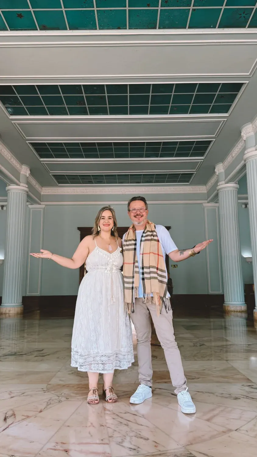 Cris Fernandes e Victor Gornattes juntos no Grande Hotel Termas de Araxá